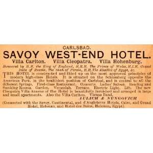 Ad Savoy West End Hotel Carlsbad Schlossberg Aulich Nungovich Germany 