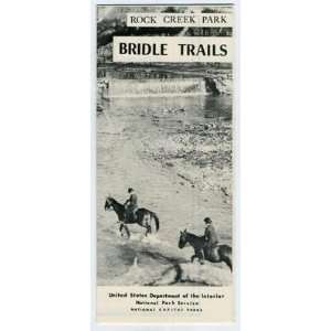   Bridle Trails Map Rock Creek Park Washington DC 1958 