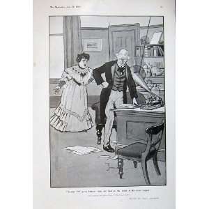  1905 Crombie Drawing Man Shouting Woman Study Music