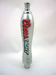 This COORS LIGHT tap handle has a great sparkling silver color.