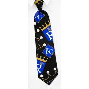  MLB Kansas City Royals Big Logo black silk Tie