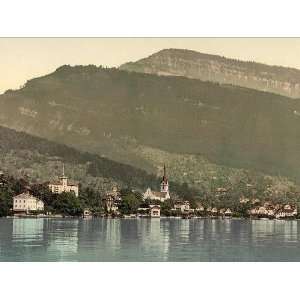  Vintage Travel Poster   Weggis Rigi Switzerland 24 X 18 
