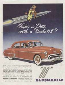 Oldsmobile Rocket 88 1950 Whirlaway Hydra Matic Car Ad  