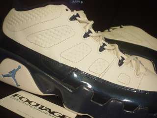2002 Nike Air Jordan IX 9 Retro Low WHITE BLUE NAVY PEARL Sz 13  