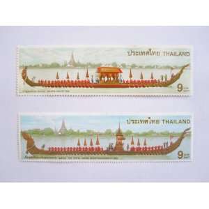  Beautiful Thai Long Stamps, the Kings Royal Barges 