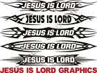 JESUS IS LORD Window Decal Sticker Graphic Tribal Vinyl