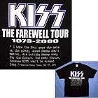 KISS! FAREWELL TOUR 1973 2000 QUOTE BLK T SHIRT L NEW
