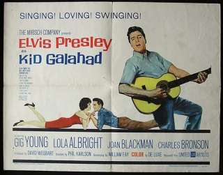 KID GALAHAD 1962 Elvis Presley US Half Sht Movie poster  