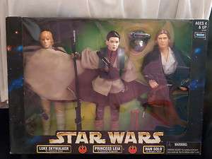 Star Wars Action Collection Luke Skywalker Princess Leia Han Solo 
