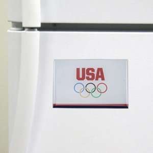  Olympics USA Olympic Team Rings Rectangle Magnet  : Sports 
