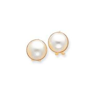   14k 14 17mm Cultured Mabe Pearl Earrings West Coast Jewelry Jewelry