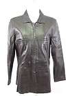 ARMANI COLLEZIONI Brown Leather Zipper Jacket Coat Sz 8