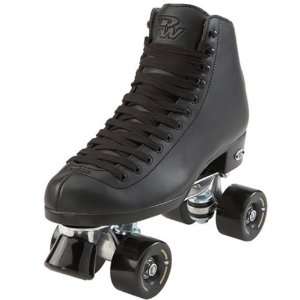  Riedell Wave Black Boots with Black Wheels and Toe Stops 