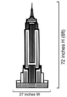 Vinyl Wall Art Decal Sticker Empire State Building NY  