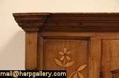 Indian British Dowry Cabinet, Carved Teak, Secret Compartments  