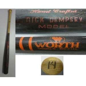  Rick Dempsey Game Used Cracked Bat   Game Used MLB Bats 