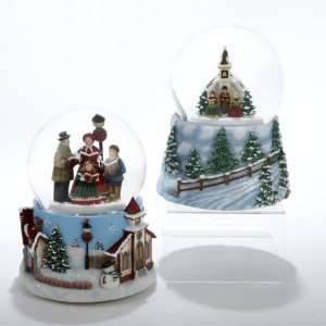   Carolers and Church Christmas Water Globes by Gordon: Home & Kitchen