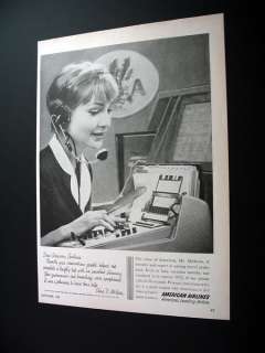 American Airlines Reservations Agent 1961 print Ad  