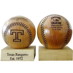  Grid Works Texas Rangers Engraved Wood Baseball Sports 