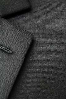 Joseph Abboud Wool Blend Suit With Vest Solid Black  