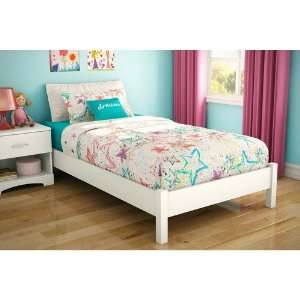  South Shore Step One Twin Platform Bed in Pure White
