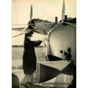 1939 Print Eleanor Roosevelt Christens Boeing Yankee Clipper Pan 