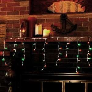  Red & Green LED Icicle Christmas Lights