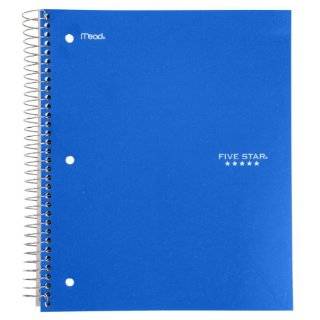 Five Star Wirebound Notebook, 3 Subject, 150 Count, Wide Rule, Royal 