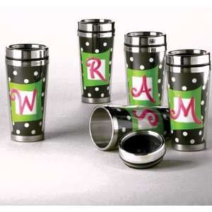 Personalized Travel Mug with Her Initial 