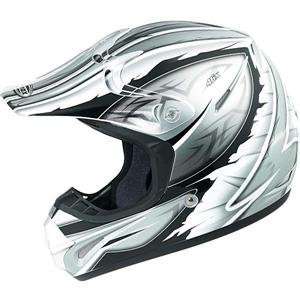    GMax Youth GM46Y Helmet   Large/Metallic Silver/Black: Automotive