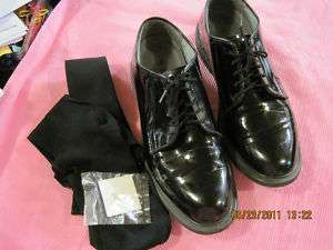 BATES ROTC/MILITARY SHOES, SIZE 9D, LOTS OF EXTRAS  
