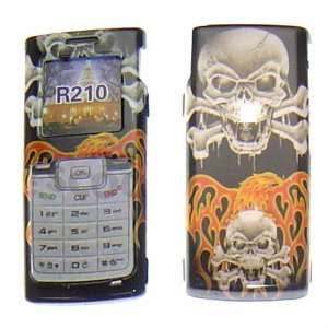  Samsung R210 Fire Skull Design Crystal Case   Includes TWO 