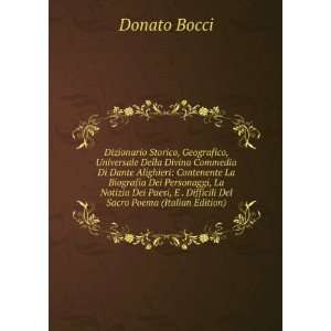   Difficili Del Sacro Poema (Italian Edition) Donato Bocci Books