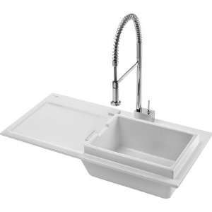   Starck K Kitchen Sink with Right Bowl in White Alpin