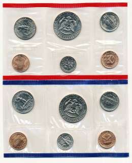  coin set with original mint issue envelope see scan 