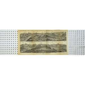  1891 Panorama Mountains Eastern Alps Vom Caisberg
