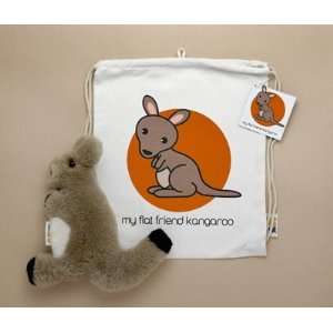  Flat Friends Wallaby with Cotton Drawstring Bag: Toys 
