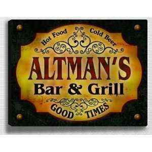  Altmans Bar & Grill 14 x 11 Collectible Stretched 
