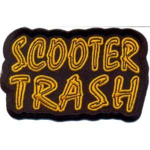   TRASH Fun Quality Embroidered Biker Vest Patch 