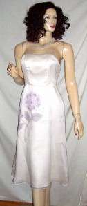 Watter & Watters Ivory Lilac Floral Tank Strapless Dress 4  