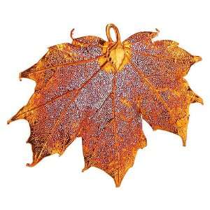    Iridescent Copper Plated Real Sugar Maple Leaf Pendant: Jewelry