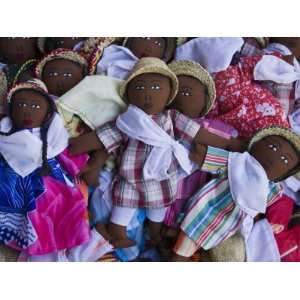 Reunion made Creole dolls, Covered Market, St Paul, Reunion Island 