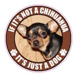 IF ITS NOT A CHIHUAHUA ITS JUST A DOG 4 STICKER  