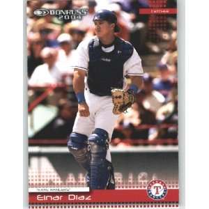  2004 Donruss #199 Einar Diaz   Texas Rangers (Baseball 