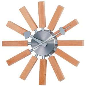  Wooden Slat Wall Clock: Home & Kitchen