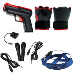 Microphone set + Shoot Gun + EVA Boxing Glove for Sony Playstation PS3 