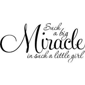 Such a big miracle is such a little girl   Removeable Wall 