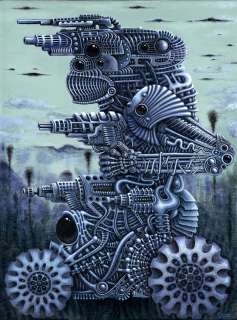 WAR MACHINE ~ Hand Painted and Mounted Print by CONNETT  
