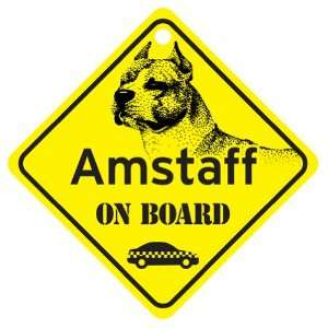  Amstaff On Board Dog Sign Gift
