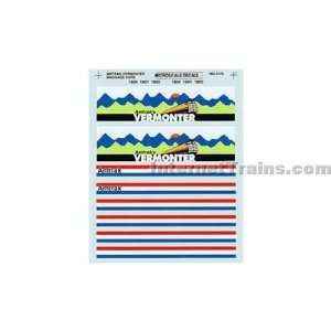   Scale Baggage Car Decal Set   Amtrak Vermonter 1995+ Toys & Games